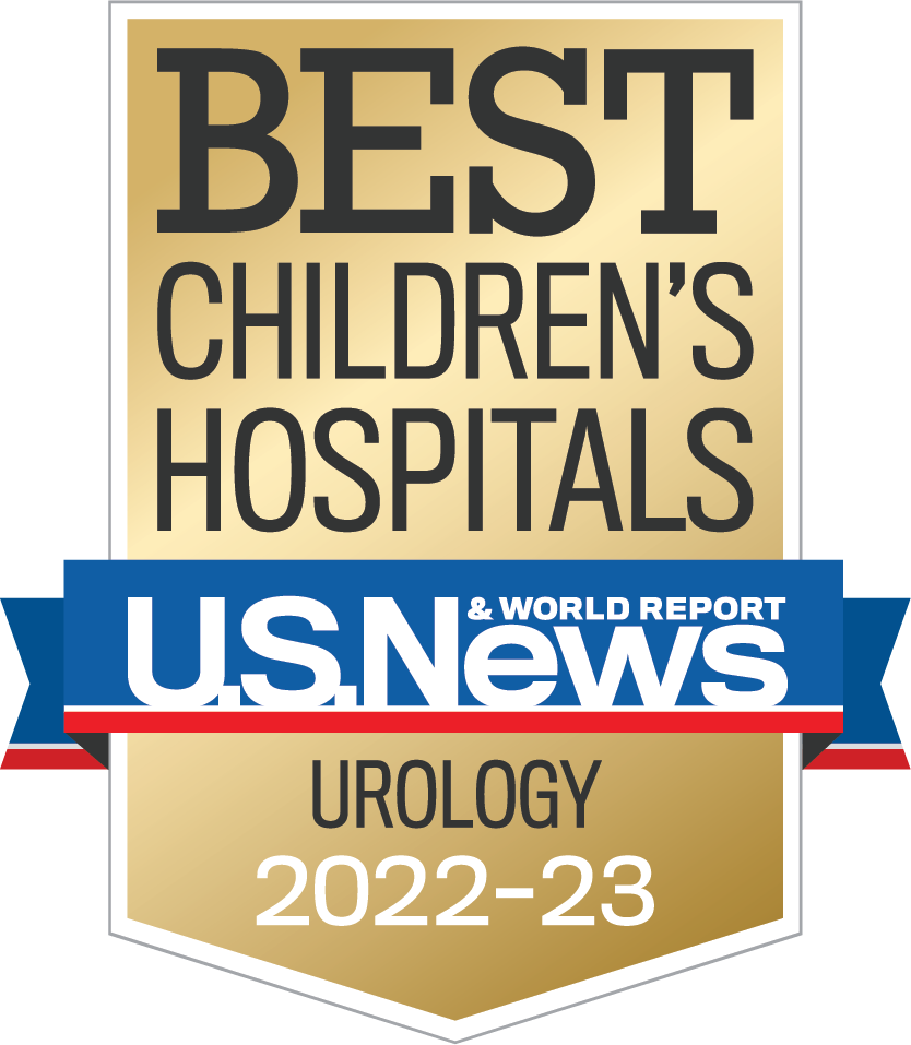 金色美国新闻徽章;best儿童医院泌尿科美国新闻和世界报道2022-2023。
