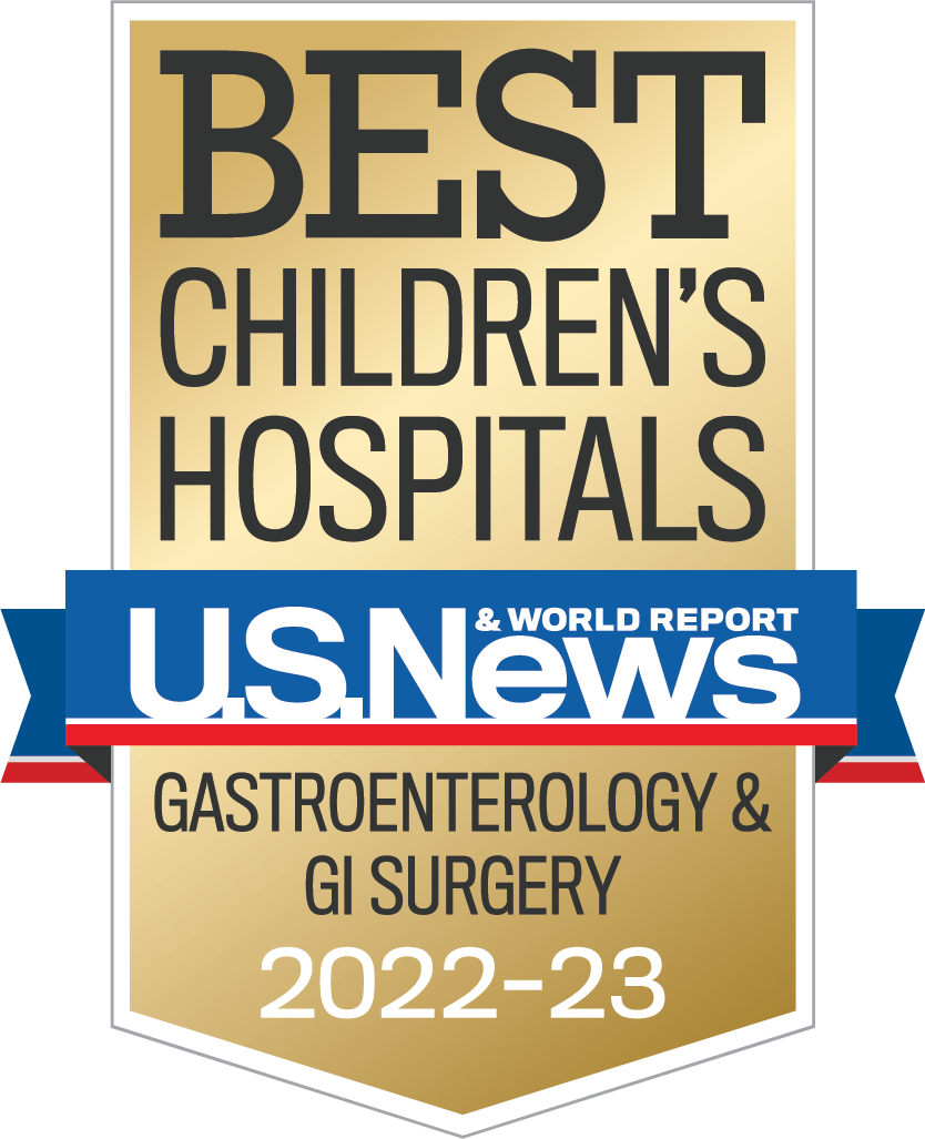 《美国新闻与世界报道》最佳儿童医院消化内科和胃肠外科2022-23