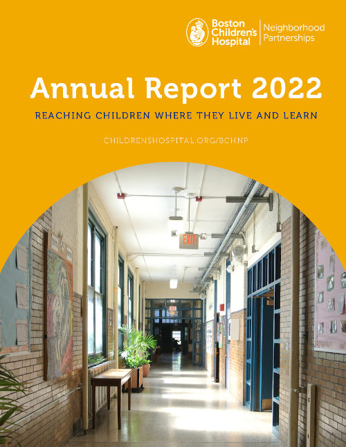 波士顿儿童医院社区伙伴关系2022年度报告封面