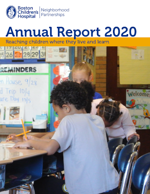 波士顿儿童医院社区伙伴关系2020年年度报告。