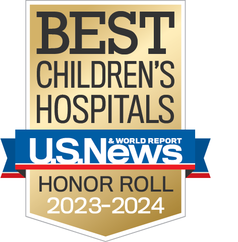 最好的儿童医院荣誉美国新闻与世界报道》卷2023 - 24徽章。